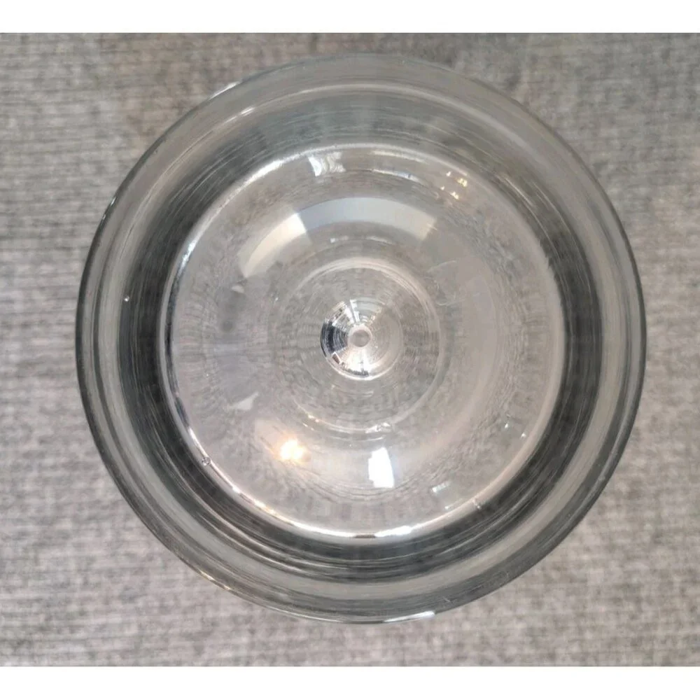Krosno/Crate & Barrell Clear Cylindrical Glass Vase, 6 1/4" Bubble Base, VGC - Picture 5 of 6